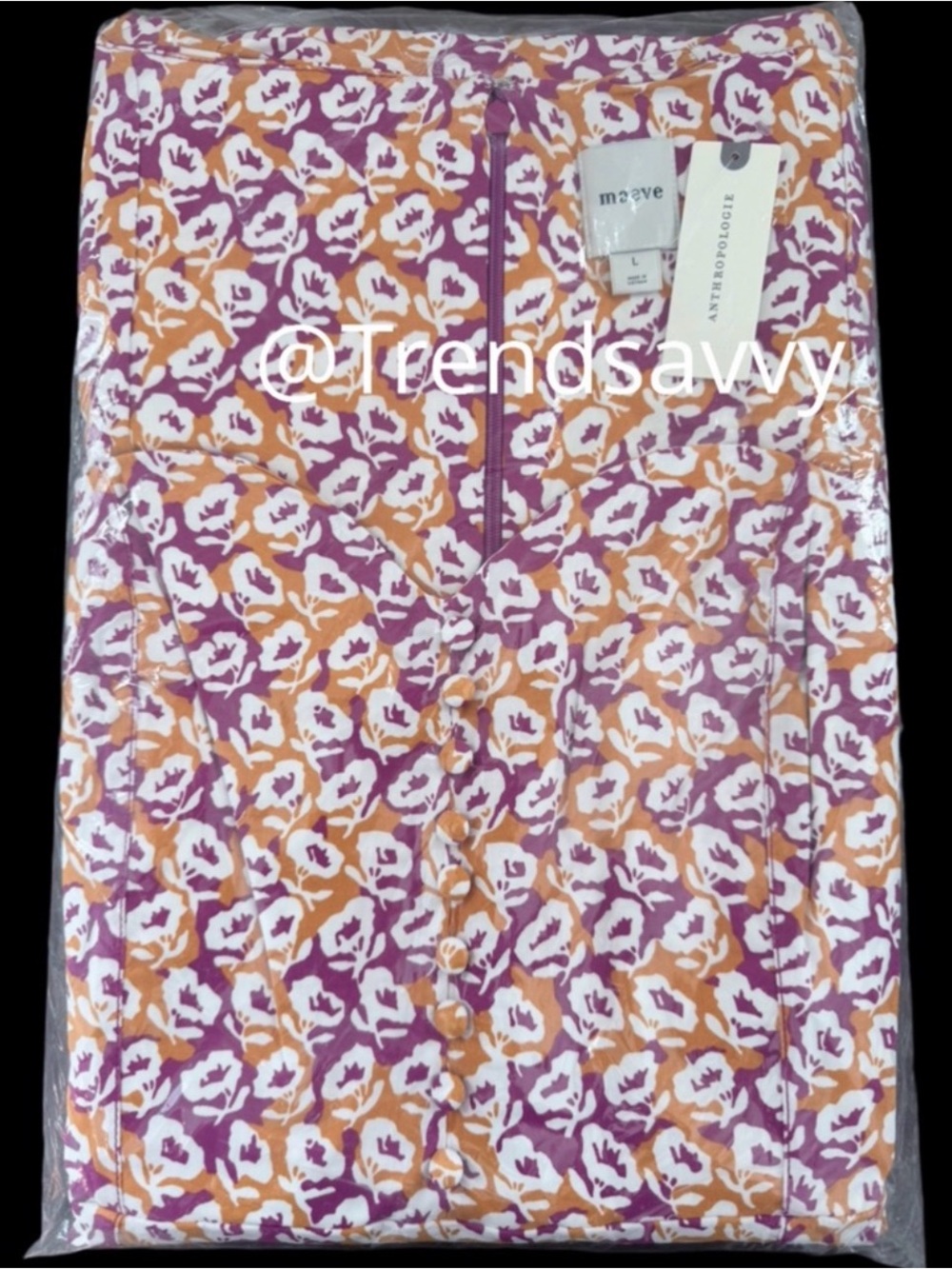 Floral Sweetheart Midi Dress in Lavender and Yellow - Picture 2 of 5